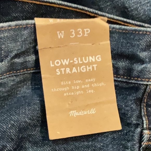 Madewell Petite Low-Slung Straight Jean -
33 petite / 33P - 100% cotton - Picture 7 of 7